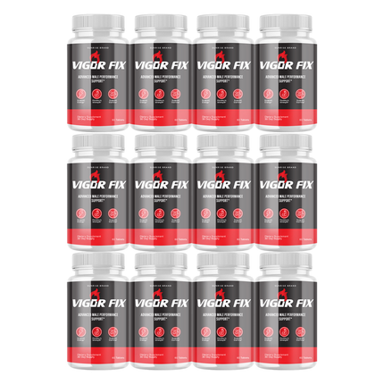 Vigor Fix Male Health Pills to Enhance Masculine Vitality and Libido - 12 Pack
