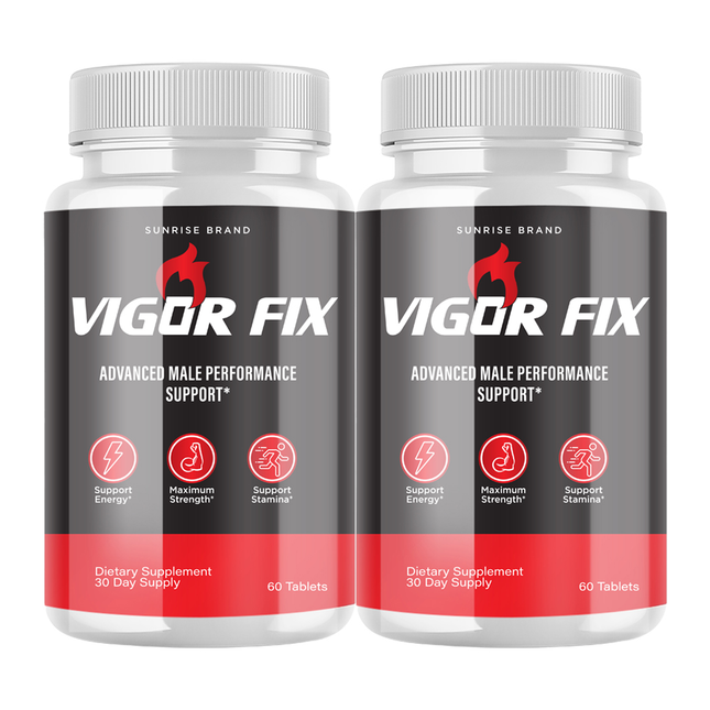 Vigor Fix Male Health Pills to Enhance Masculine Vitality and Libido - 2 Pack