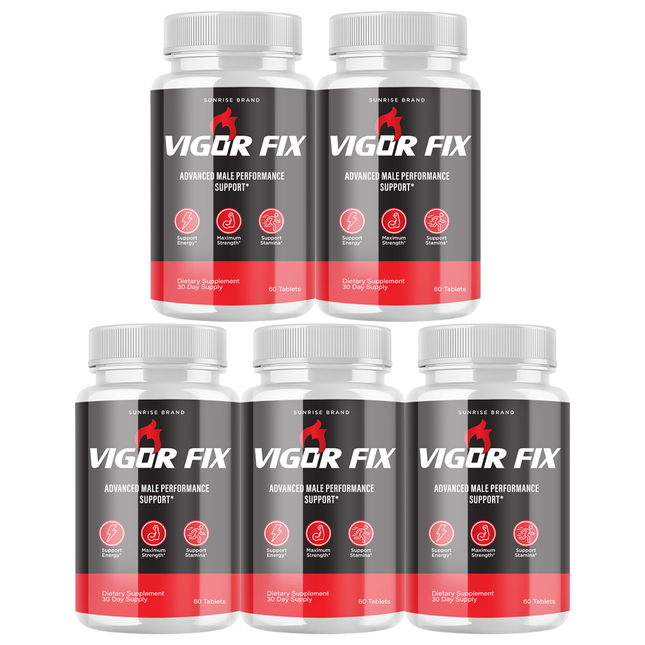 Vigor Fix Male Health Pills to Enhance Masculine Vitality and Libido - 5 Pack