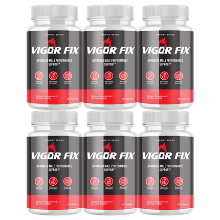 Vigor Fix Male Health Pills to Enhance Masculine Vitality and Libido - 6 Pack
