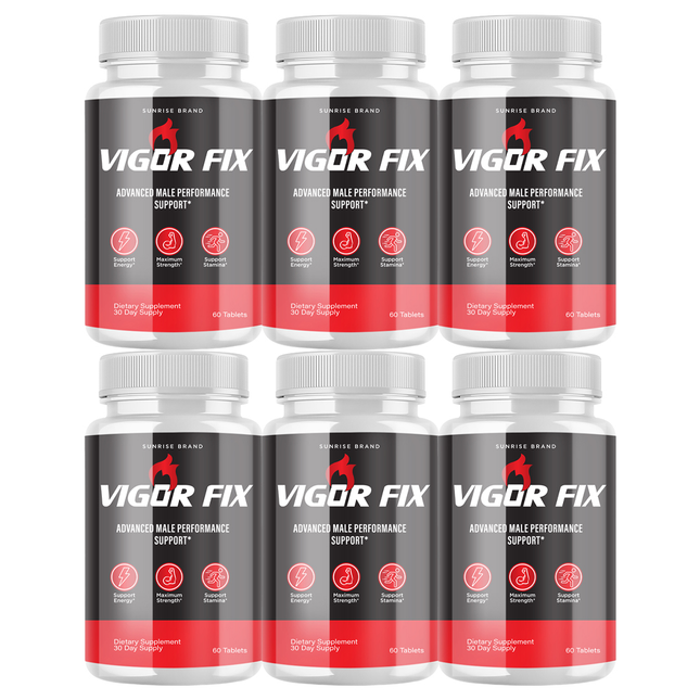 Vigor Fix Male Health Pills to Enhance Masculine Vitality and Libido - 6 Pack