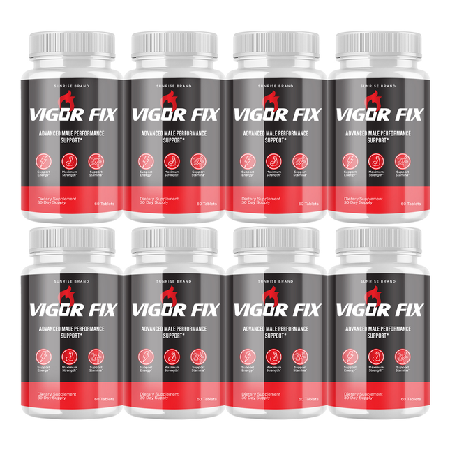 Vigor Fix Male Health Pills to Enhance Masculine Vitality and Libido - 8 Pack