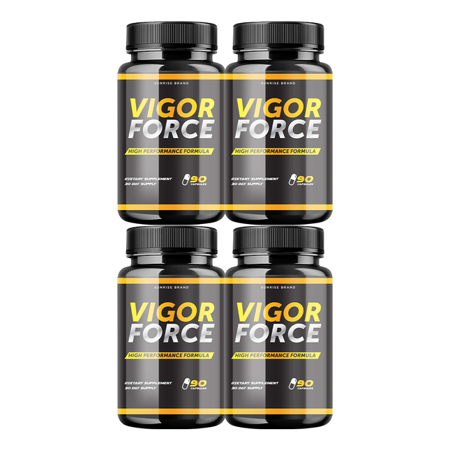 Vigor Force Male Supplement, Vigor Pills to Boost Vitality & Energy - 4 Pack