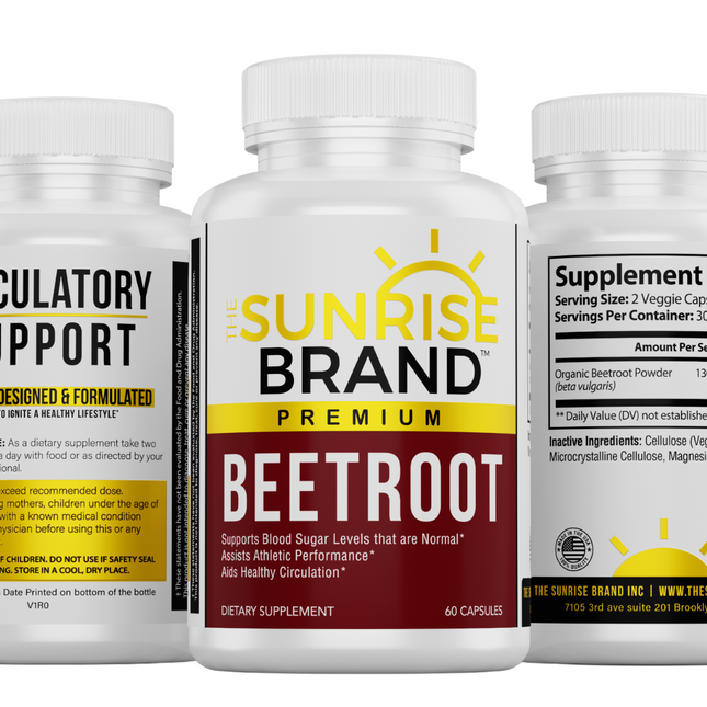 Organic Beet Root Capsules - 1200mg per serving - 60 capsules