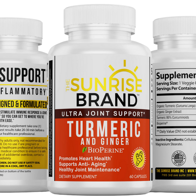 Turmeric with Ginger The Sunrise Brand 60 Capsules