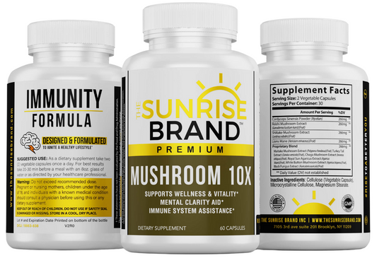 Mushroom Complex Supplement The Sunrise Brand 60 caps