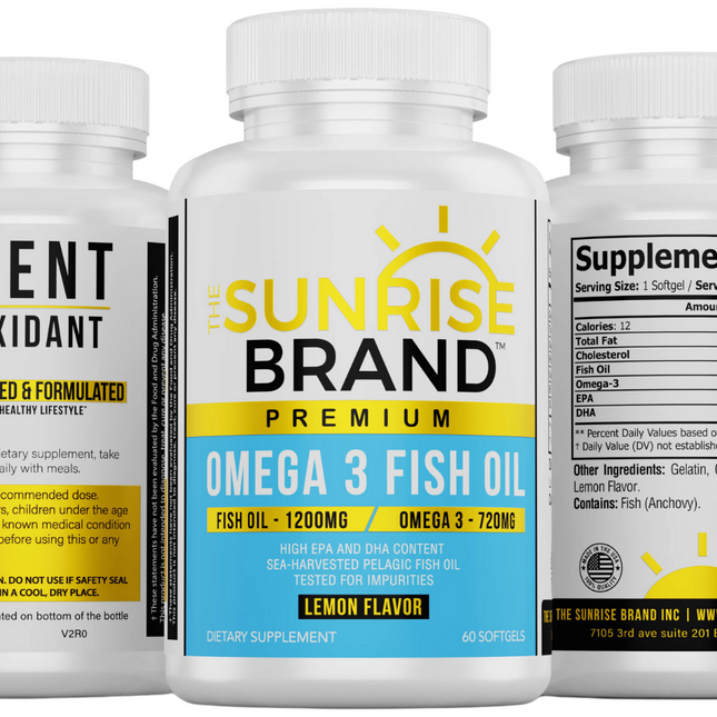 Omega 3 Fish Oil The Sunrise Brand 60 softgels