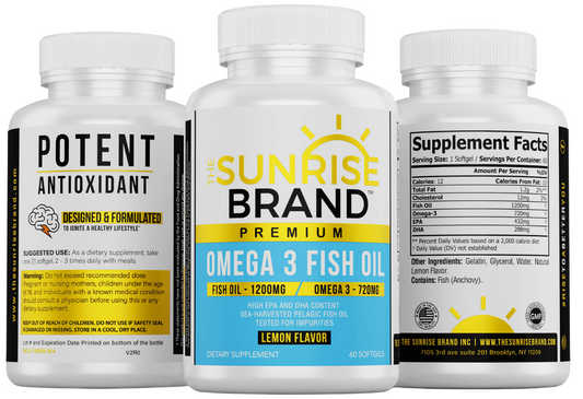 Omega 3 Fish Oil The Sunrise Brand 60 softgels